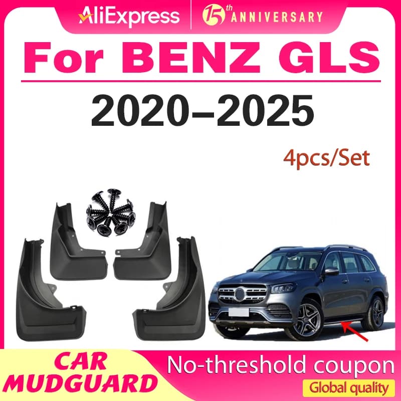 2020 2021 2022 2023 2024 2025 FOR Mercedes Benz GLS Class X167 Mud Flaps Guard Splash Mudguard Fender Mudflaps Car Accessories