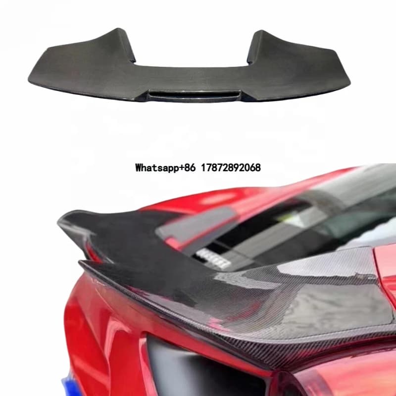 Automotive Msha Style Carbon Fiber Car Rear Ducktai Wing Spoiler Body Kit For 488 GTB/Spider Trunk Bumper Lip Spoilers