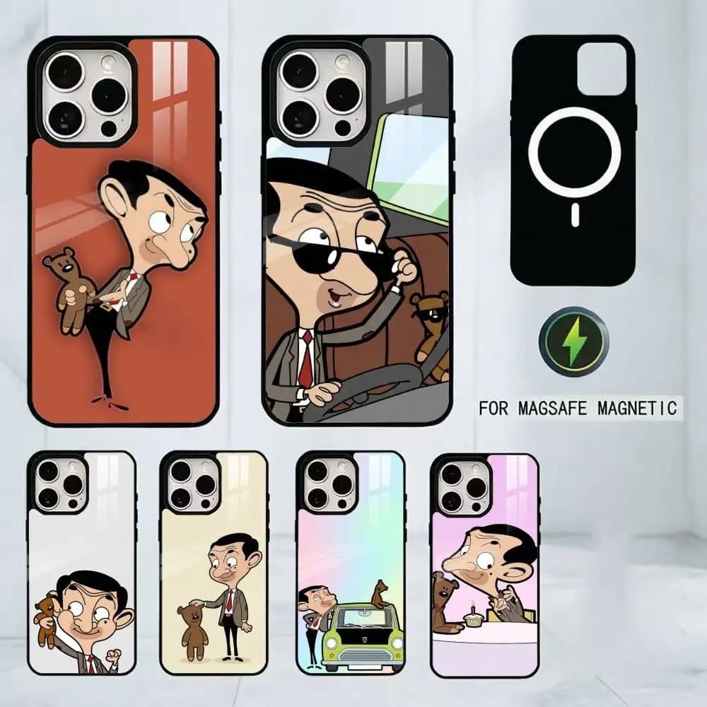 Funny Mr B- BeanS Phone Case For iPhone17,16,15,14,13,12,11 Plus,Pro Magnetic with Magsafe Wireless Charging