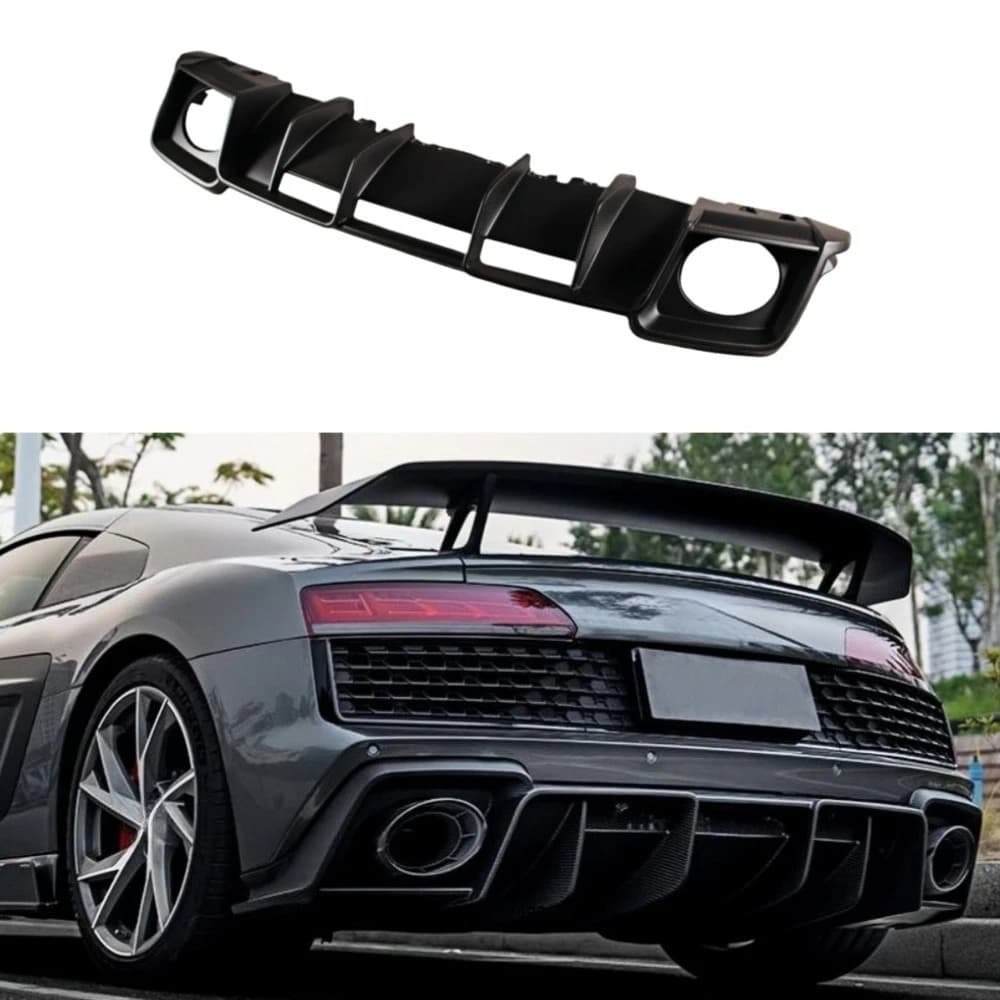 Car Modification PK Style Dry Carbon Fiber Rear Lip Diffuser Body Kit for R8