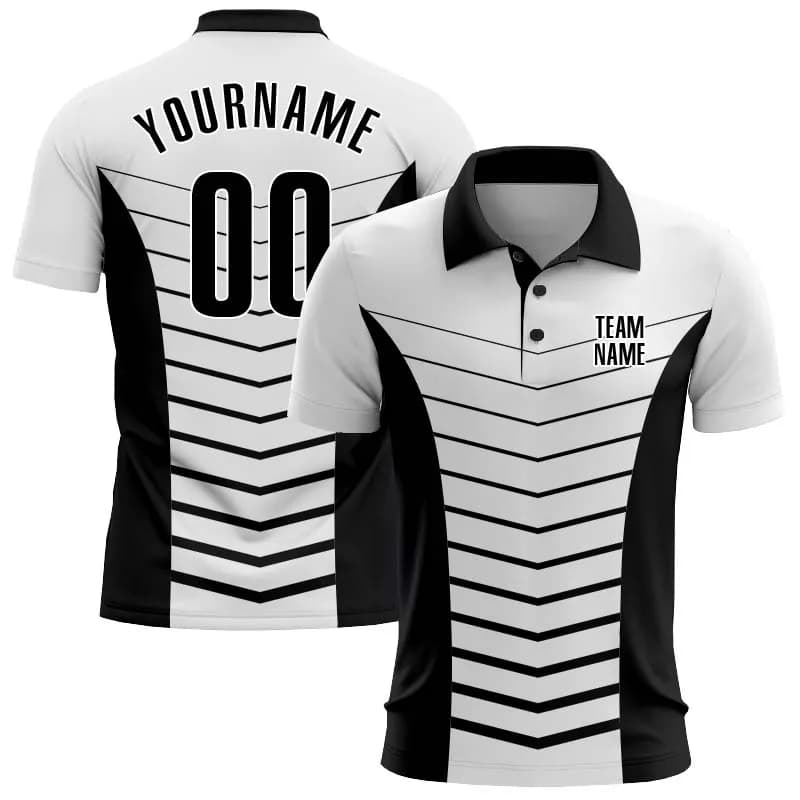 Summer Shirts Women For Men Custom Simple Line Polo Shirt 3D Printed Tops Customize Your Name, Number, Team Name