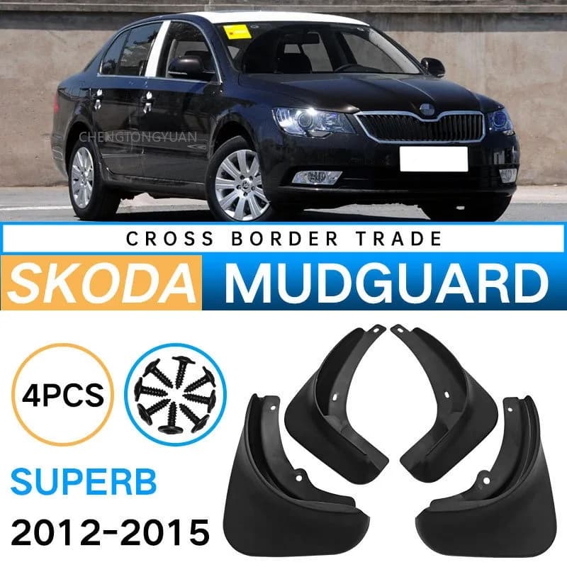 For Skoda Superb 2 MK2 B6 3T 2009 2010 2011 2012 2013 2014 2015 Accessories MudFlaps 4x Mudguards Splash Front Rear Wheel Fender