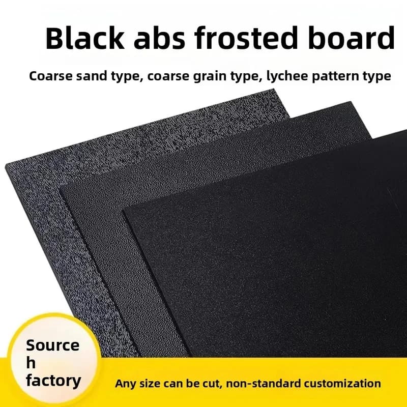 Black ABS Hard Plastic Sheet Coarse Grain Orange Peel Single-Sided Frosted Panel Board