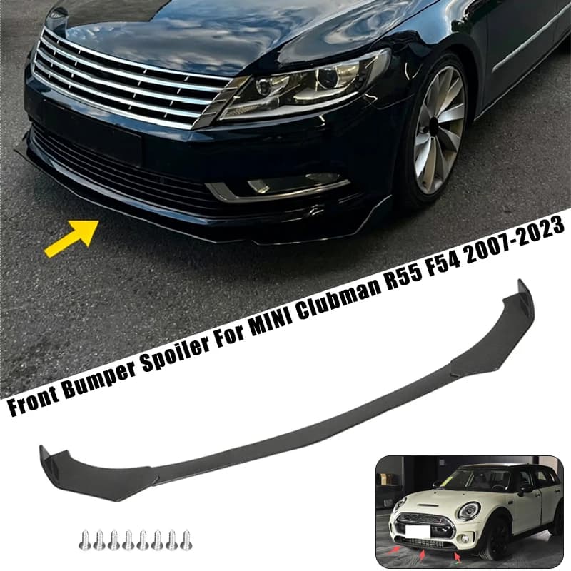 Sport Front Bumper Splitter Spoiler Lip For MINI Clubman R55 F54 2007-2023 5Pcs Adjustable Sectional Car Tuning Body Kit