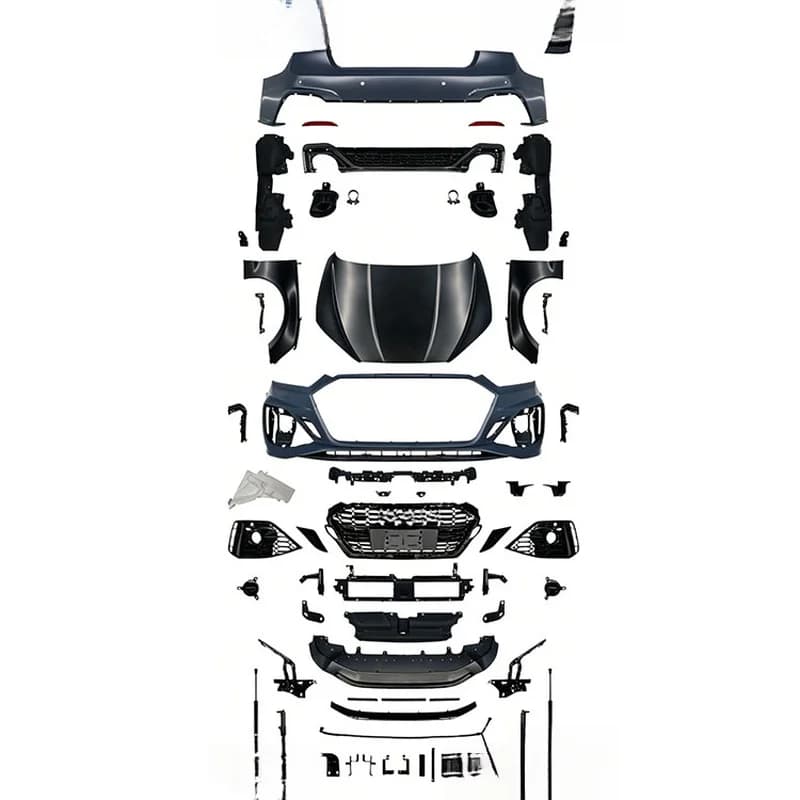 High Quality RS5 Style Body Kit Fit 2008-2016 Vehicle Upgrade With Bumper Grille Diffuser Lights Hood Fender
