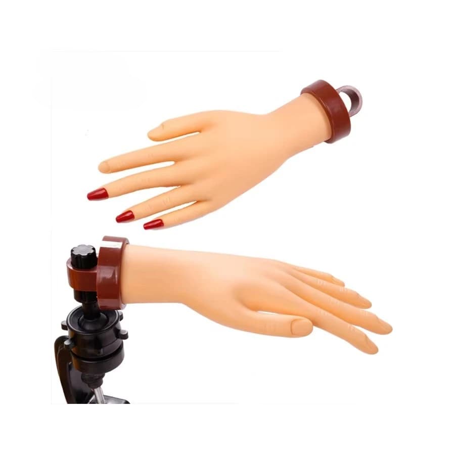 High Quality Professional Silicone Nail Training Practice Hand Durable and Portable with Brackets Solid Form