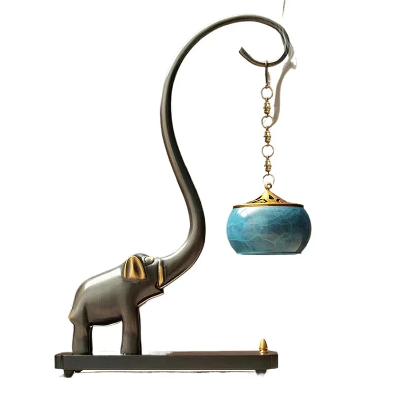 New Chinese Creative Bronze Elephant Backflow Fragrance Aromatherapy Stove Living Room Tea Table Office Decoration