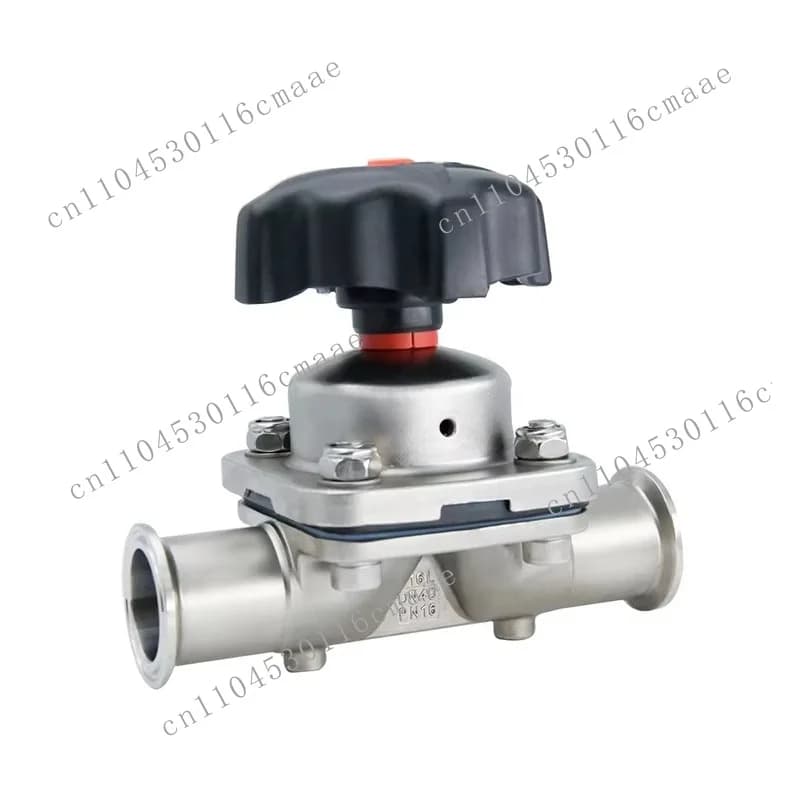 Hygienic Food Grade Sanitary Stainless Steel 316L Steam Medicine Biology Manual Tri-Clamped Diaphragm Valve