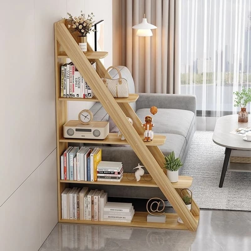 Modern living room shelf floor-to-ceiling bookshelf, sofa partition decorative screen multi-layer flower stand