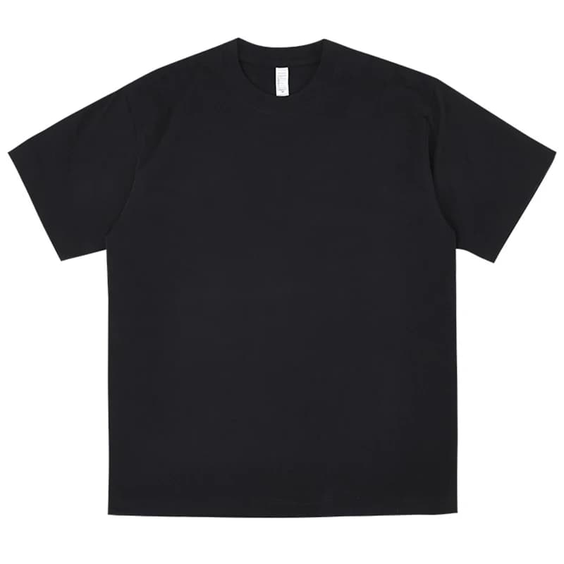 Solid Color Loose Drop Shoulder Solid Color Cotton T-shirt Youth Oversized Design Multiple Color Short Sleeve Wholesale