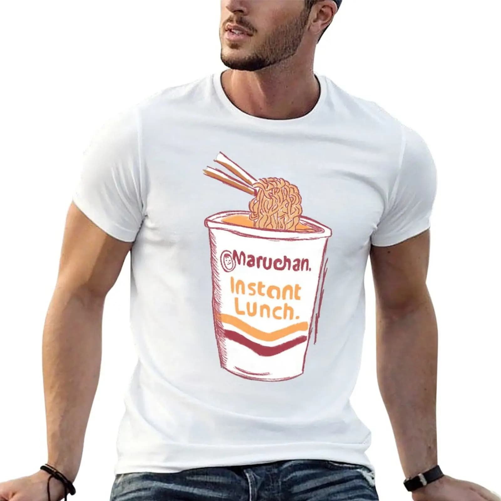 Maruchan Ramen Noodles T-Shirt Gym Wear Breathable Short Sleeve Tee
