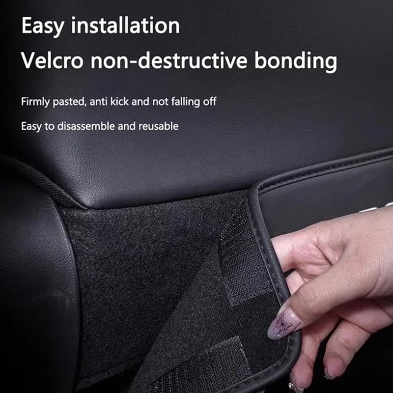 Car Seat Back Kick Mat Protector Universal Anti-Dirty Cover Anti-Kick Pad With Hook And Loop Fastener Auto Interior Accessories