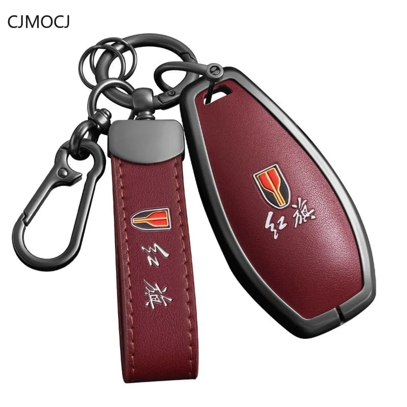 Premium Zinc Alloy Key Cover Case for Hongqi H5 / HS5 / HQ9 / HS3 / H9 / HS7 / H6 (2025) - Protective Key Fob Shell Keychain