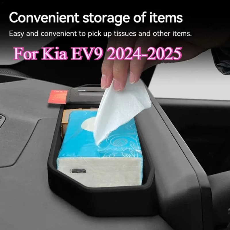 Fit For Kia EV9 2024-2025 Silicone Car Dashboard Storage Tray Central Control Screen Rear Storage Pad Car Interior Accessories