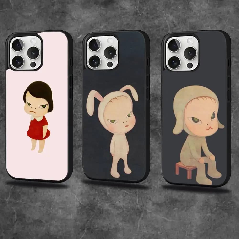Cute Y-Yoshitomo Nara Phone Case For iPhone 17,16,15,14,13,12,11,Pro,Max,Plus,Mini,SE4,E Magnetic Magsafe Wireless Charging