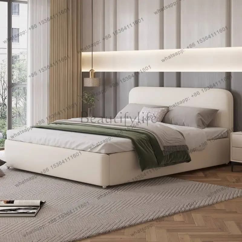 YJ Cheap Bedding Bed Frames Bedsheets Bedside Table Accessories Room Double Bed Home Headboards Camas De Dormitorio Furniture