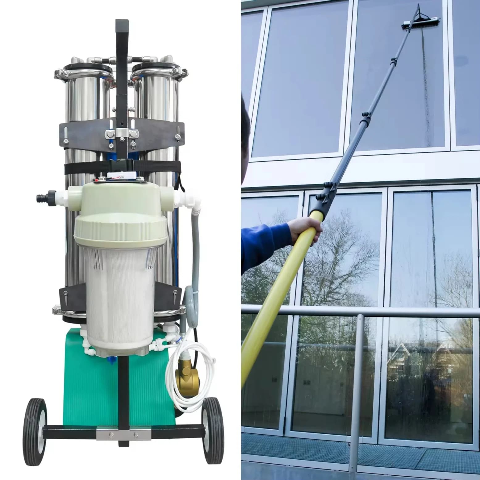 Portable  Spotless Water Filter System Window, Glass, Solar Panel Cleaning and Car Washing Cleaning Ro System