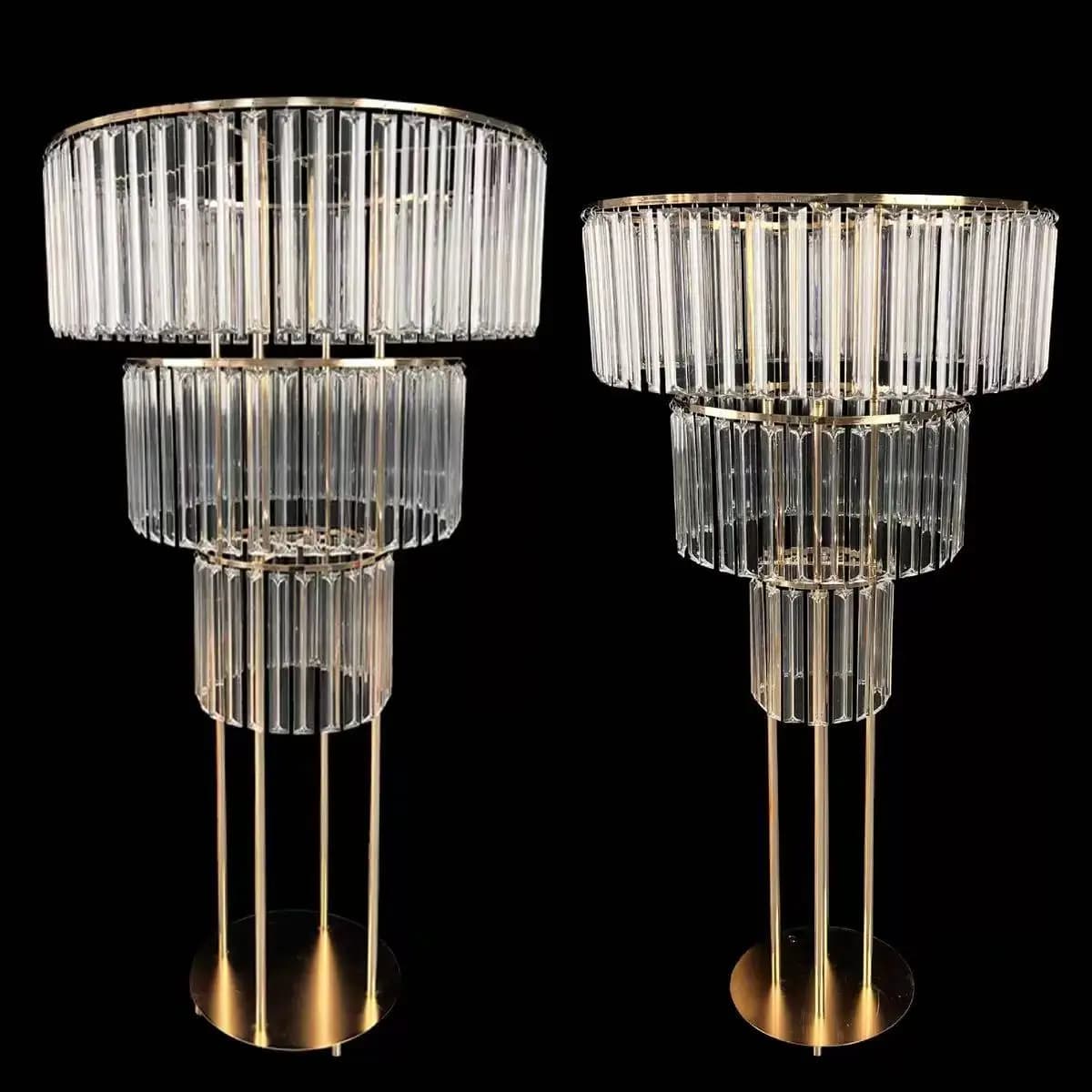 Wedding Decoration Table Centerpiece Gold Rectangle Metal Flower Stand for Wedding Event Table