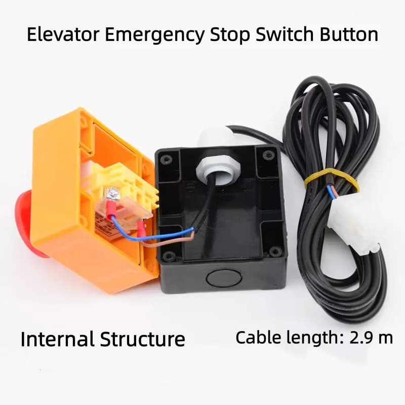 Elevator Emergency Stop Button Box Pit Car Top Inspection Stop Switch Box LAY37 Rotary Reset Emergency Push Button ElevatorParts