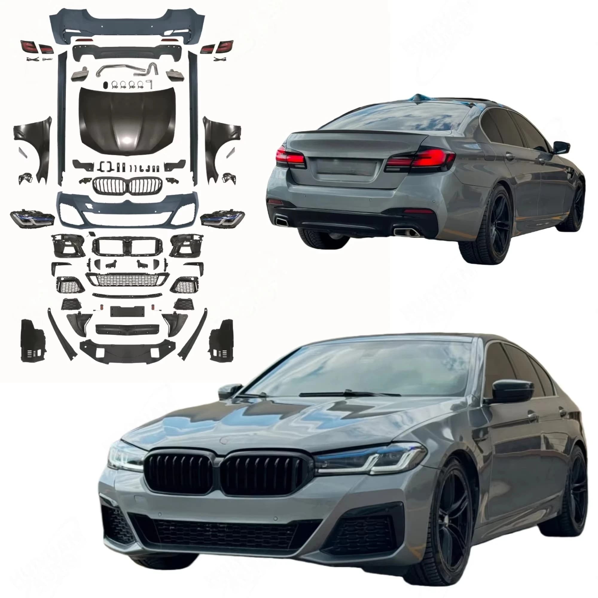 STLF Factory Price Automotive Bumpers Body Kit for 5 SERIES F10 2011-2017 Upgrade to G30 LCI M-TECH Include Side Skirt Grille