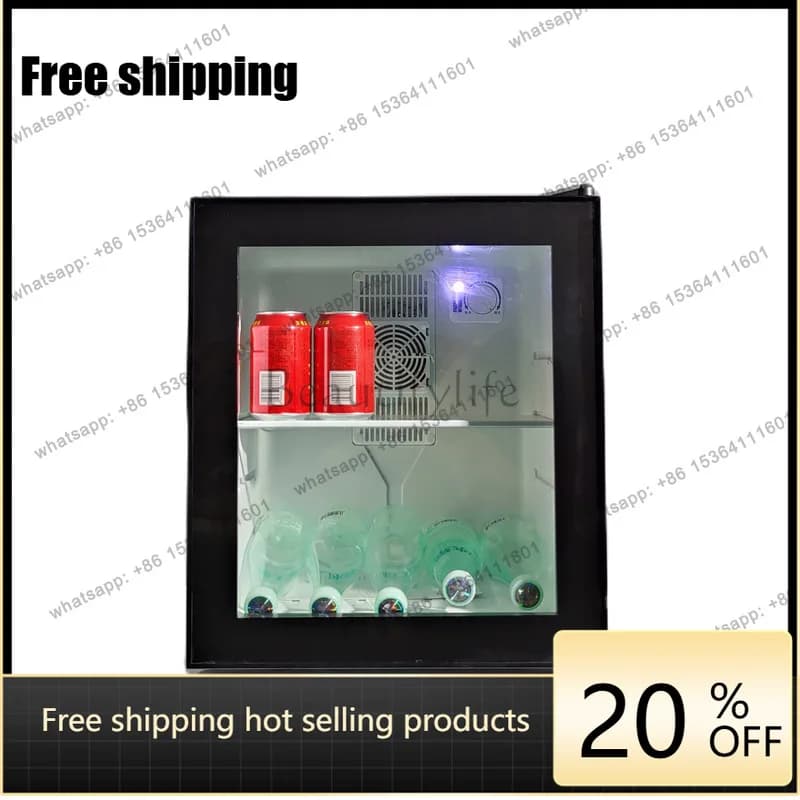 Semiconductor refrigeration refrigerator, glass door beverage refrigerator, hotel room small refrigerator