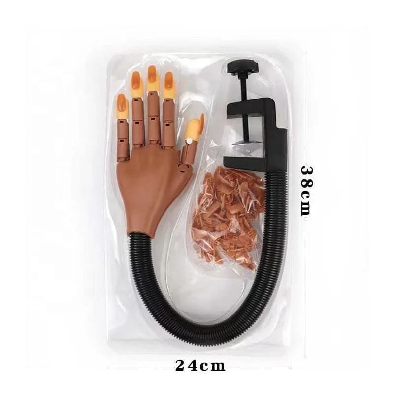 Nail Art Hands Professional Practice Hand Add 100pcs Nail Tips for Training
