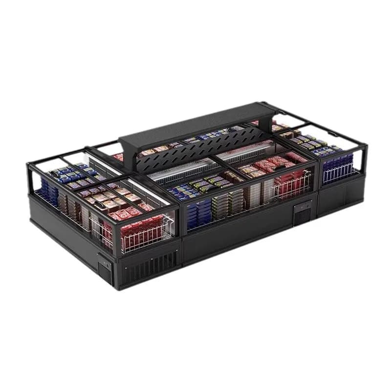 Supermarket combination island cabinet freezer commercial large-capacity horizontal display cabinet ice cream cabinet frozen