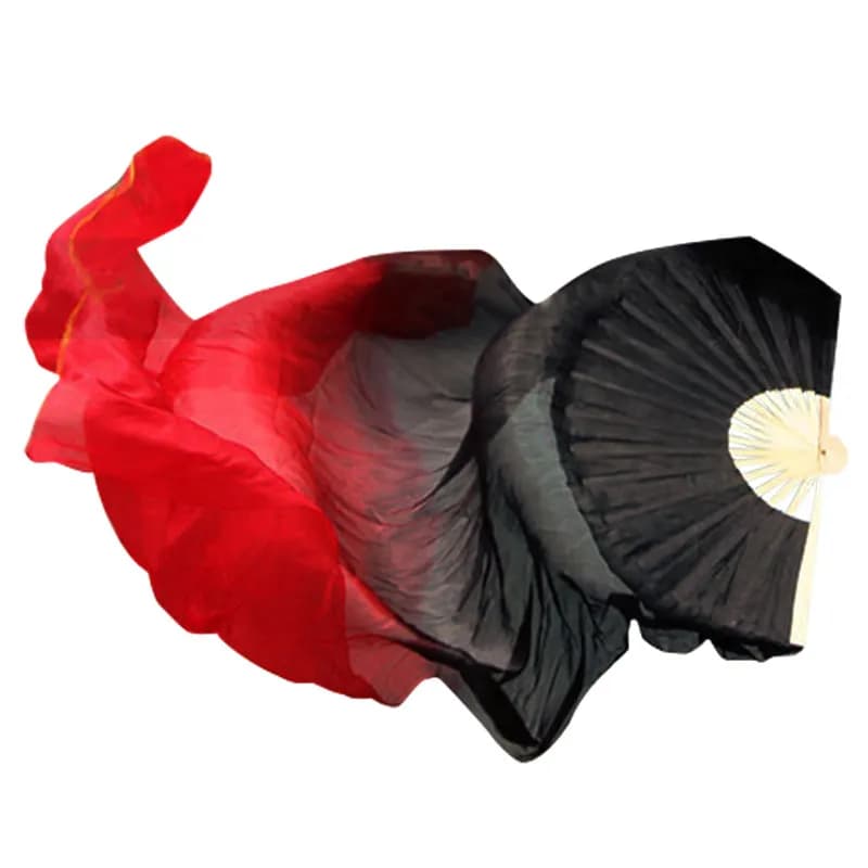 Chinese Style Silk Dance Fan Square Dance Performance Prop Long Silk Fan Classical Dance Simulation Silk Bamboo Fan Elegant