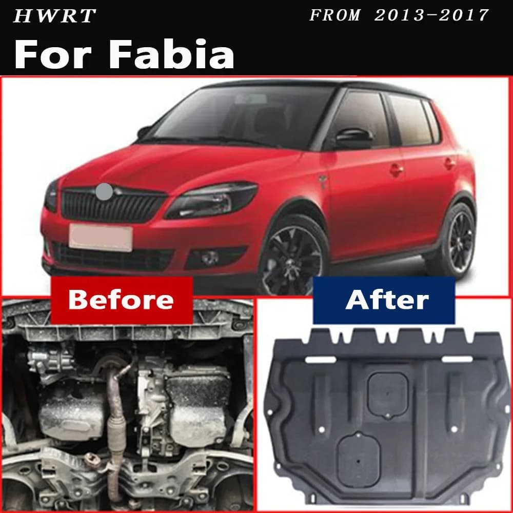 1pcs for Skoda Fabia Engine Splash Guards Shield Mud Flaps Fender 2008-2017 Auto Car Under Cover Mudguard Protection