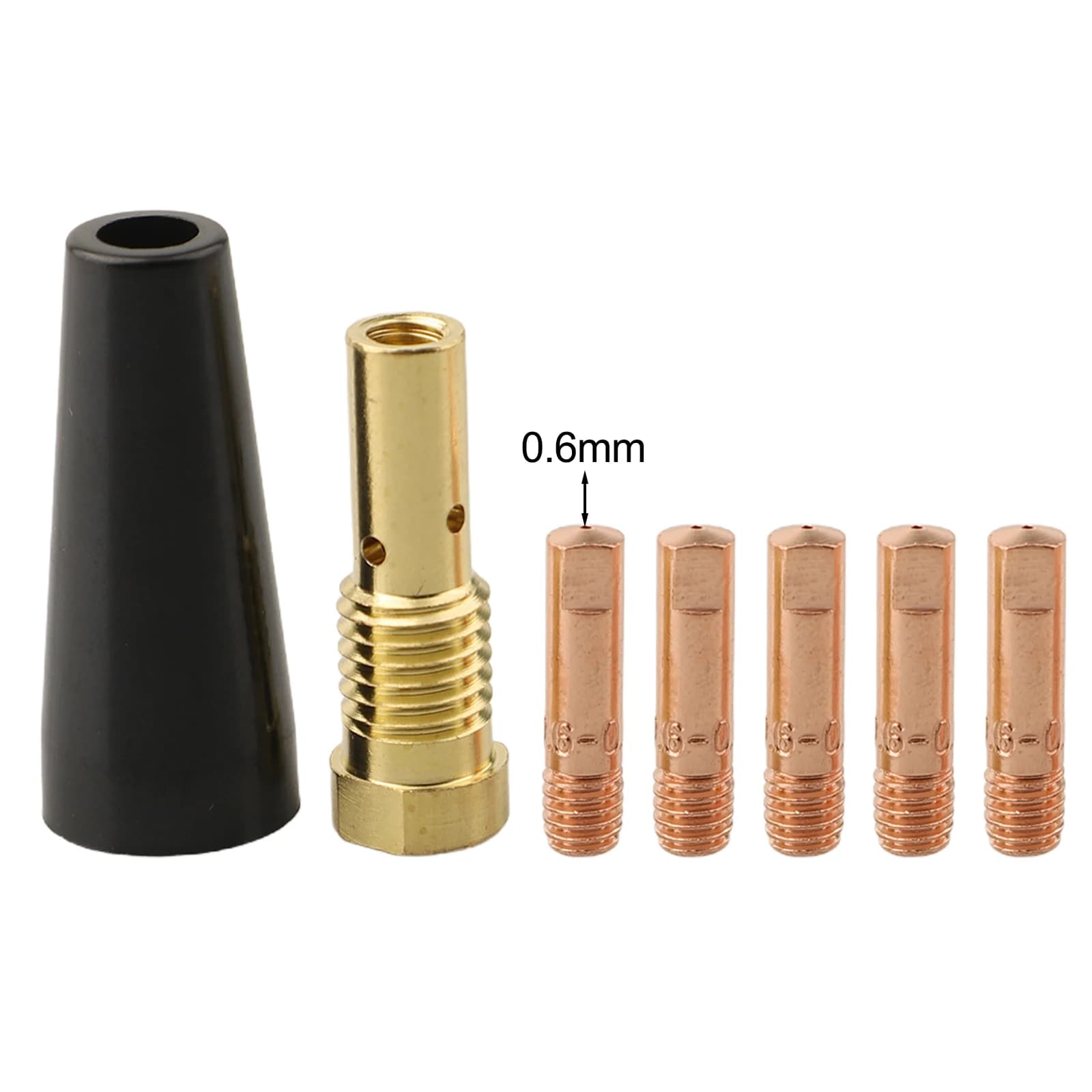 Welding Nozzle Tip Kit Compatible with For MIG135 For MIG175 MB 14AK 100L and Other Flux-Core For MIG Welding Systems