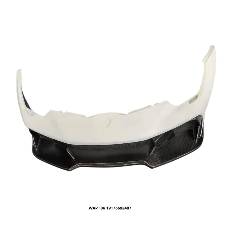 V Style Half Carbon Fiber Front Bumper Rear Bumper Diffuser Body Kit for LP610-4 LP580 Huracan