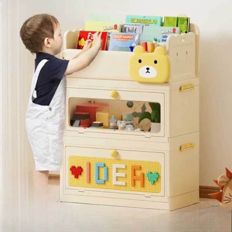 Storage box High value living room snacks Storage finishing artifact Large capacity household children's rack
