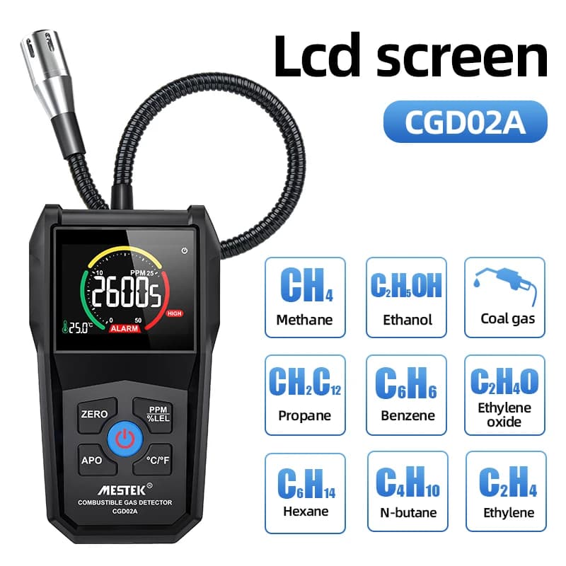 Air Quality Monitor Gas Detector Handheld Mini Combustible Gas Sensor Analyzer Hazardous Gas Leak CGD01/CGD02