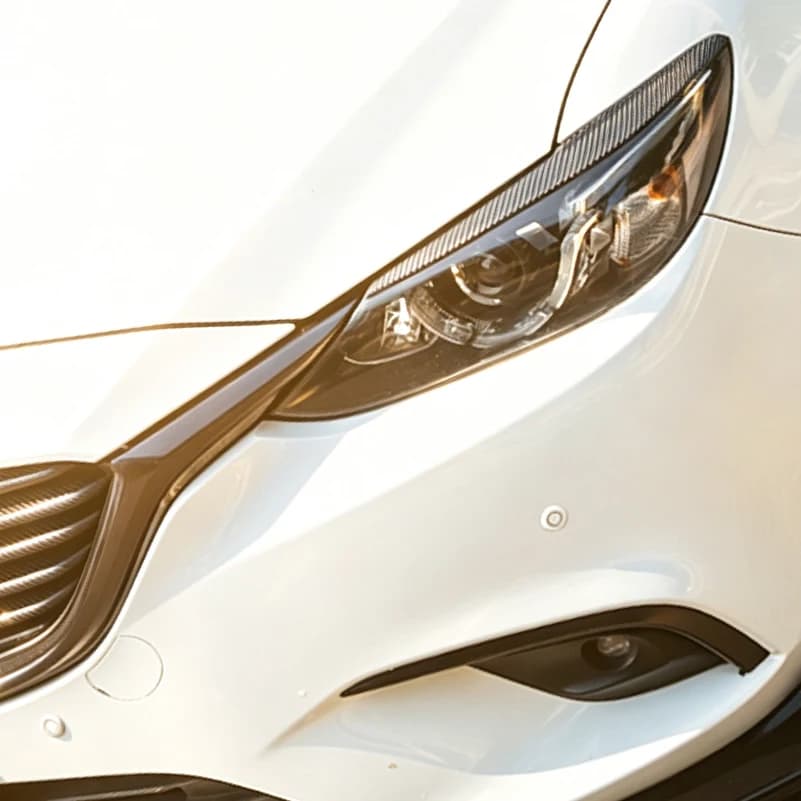 Car styling For Mazda 6 2016 2017 Headlight Eyelid Eyebrow Decorate Cover Sticker Trim Strip Auto Parts Accessories