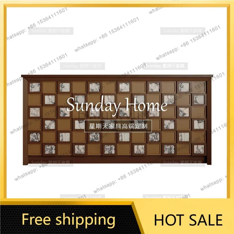 Factory direct sales  New Chinese-style retro chest cabinet Guofeng contrasting color living room large-capacity entrance cabine