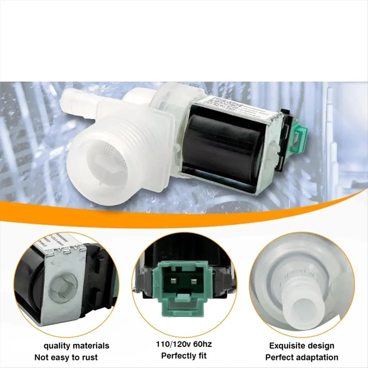 Dishwasher Water Inlet Valve 00628334 for Bosch Thermadore Dishwasher 10023852 9000655808 AP5691117 PS8729241 AP7193108