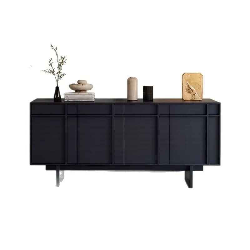 Medieval style solid wood dining side cabinet, living room household size, retro style locker, entrance cabinet