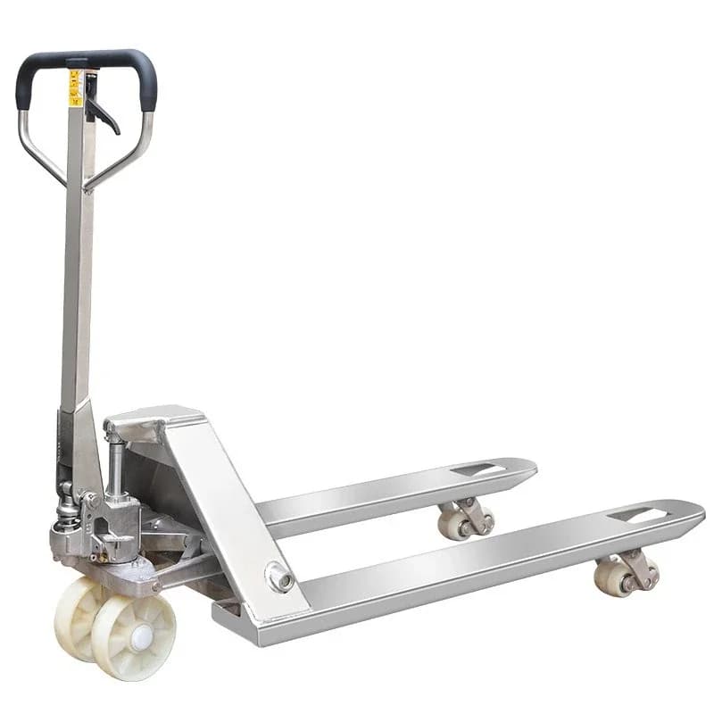 All stainless steel manual forklift stainless steel ground cattle 2.5 tons truck hydraulic pallet truck tow