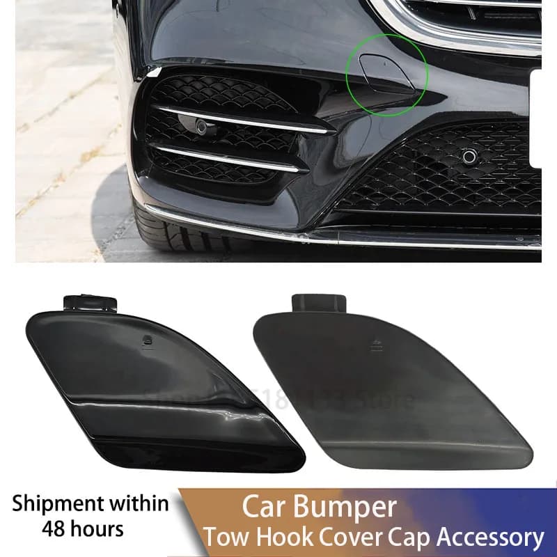 For Mercedes Benz W222 S Class Front Tow Hook Cover Cap Black Exact Fit for 2018-2020 S300 S350 S400 S500 Sedan 2228856500