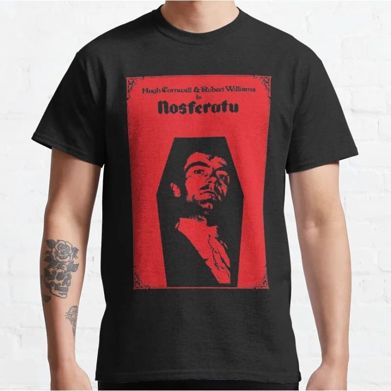 Hugh Cornwell Nosferatu Vampire cult graphic t shirts Horror Shadow The Mystery Hunter scary halloween tops All size S-6XL