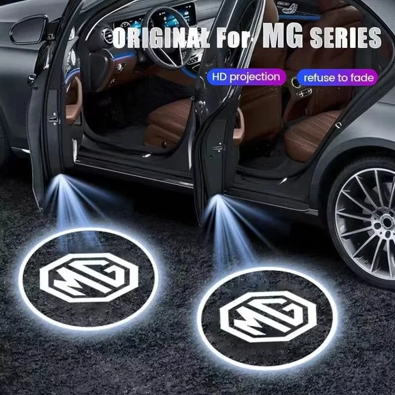 2PCS Wireless HD Car Projector Welcome Ambient Light For MG ZS MG4 EV MG5 MG HS MG3 MG6 Car Interior Decor Lamp