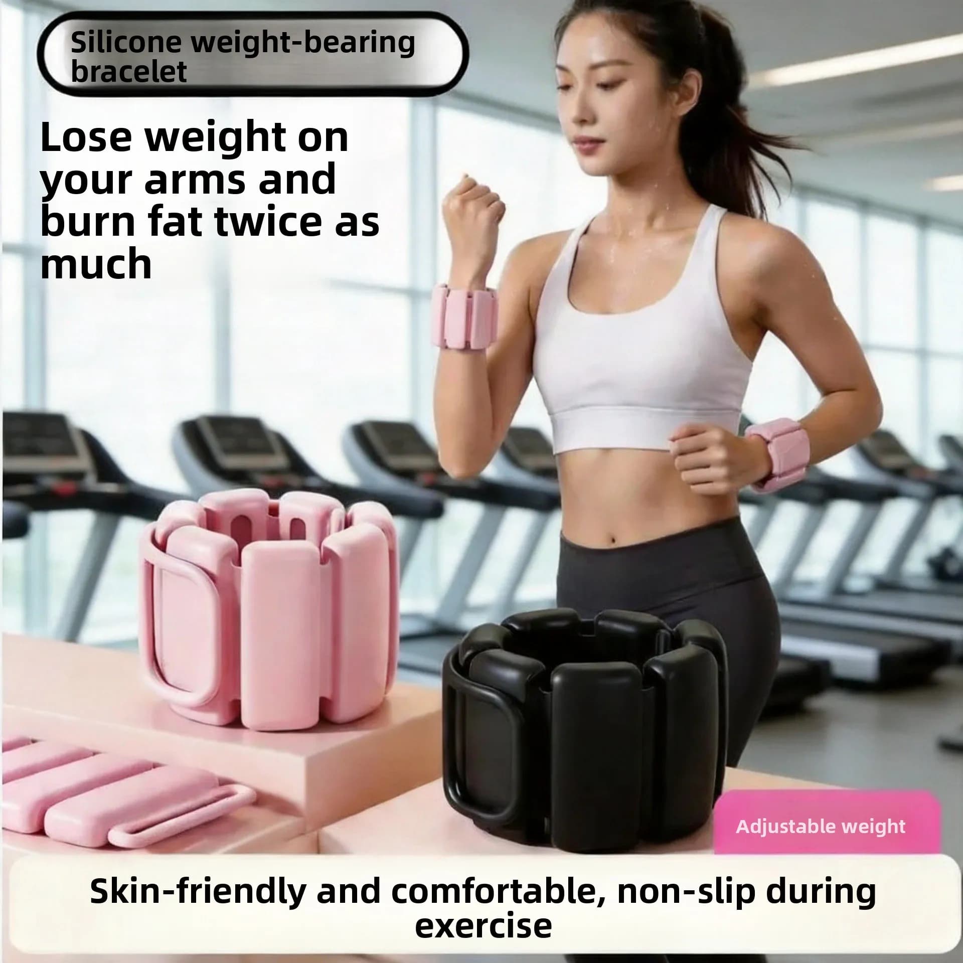 HYS weight-bearing leggings Removable weight-bearing bracelet Men's fitness Invisible sports module Running arm binding hand