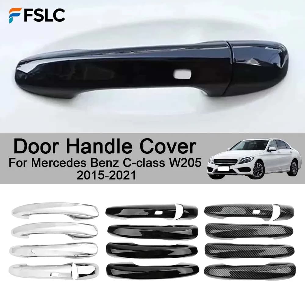 Car Decoration Door Handle Cover For Mercedes Benz C-class W205 2015-2021 Car Styling Exterior Upgrade Modify A Car