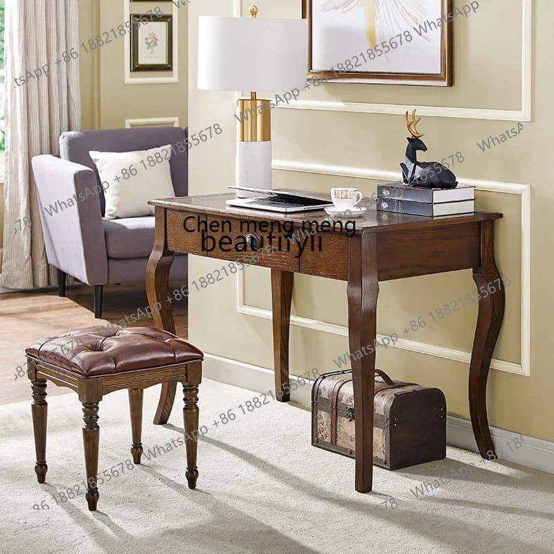 K185 American-Style Solid Wood Desk European-Style Desk Study Table Home Bedroom Computer Desk