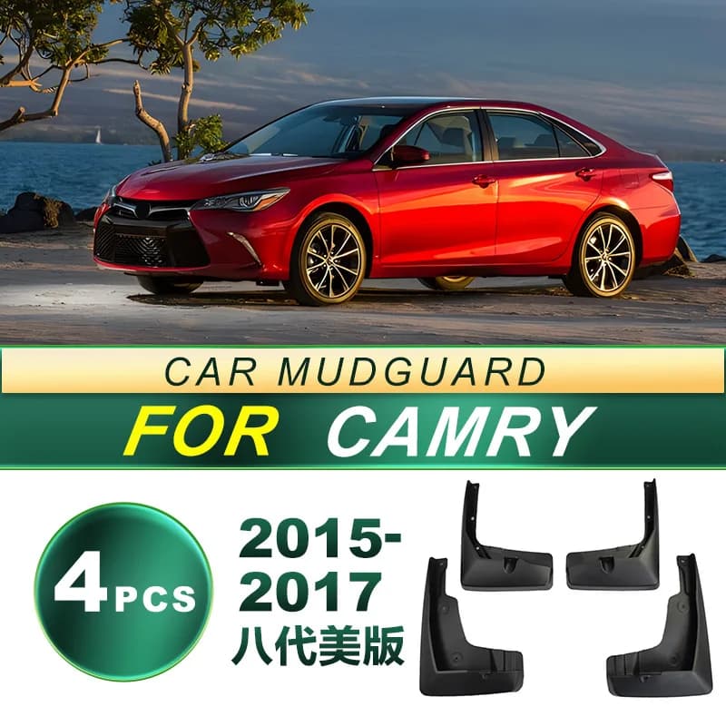 For Toyota Camry XV50 US Version 2015-2017 Mud Flaps 4Pcs Soft Rubber Splash Guards OEM Style Perfect Fit Sedan Protection