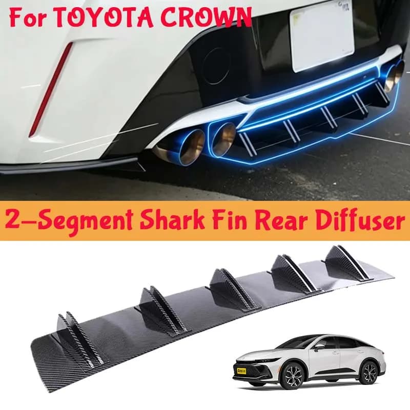 For TOYOTA CROWN Shark Fin Rear Diffuser Split Chassis Spoiler Auto Aerodynamic Parts Aerodynamic Modification