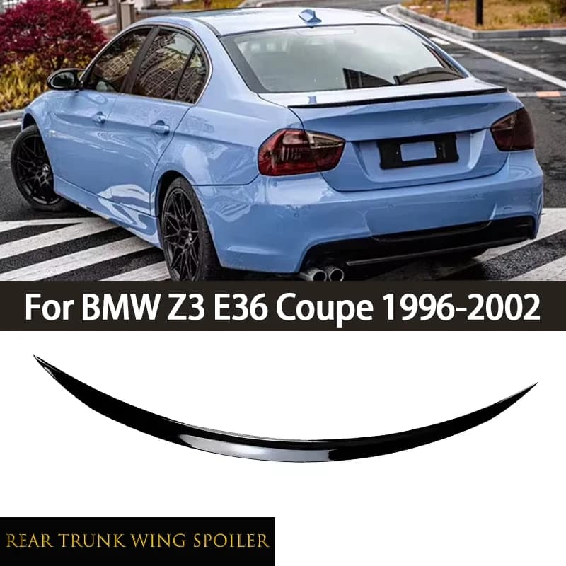 Car Exterior Tuning Rear Trunk Lid Spoiler Wing Stickers For BMW Z3 E36 Coupe 1996-2002 Auto Accessories