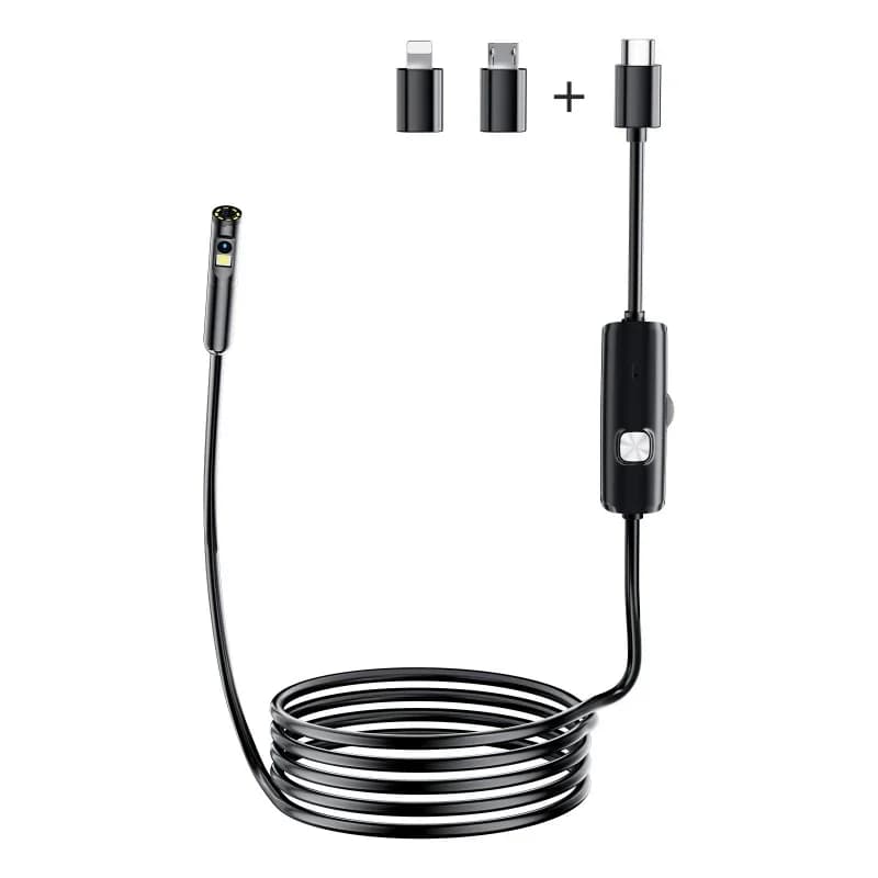 Mobile phone dual lens, endoscope pipe camera, waterproof industrial endoscope probe