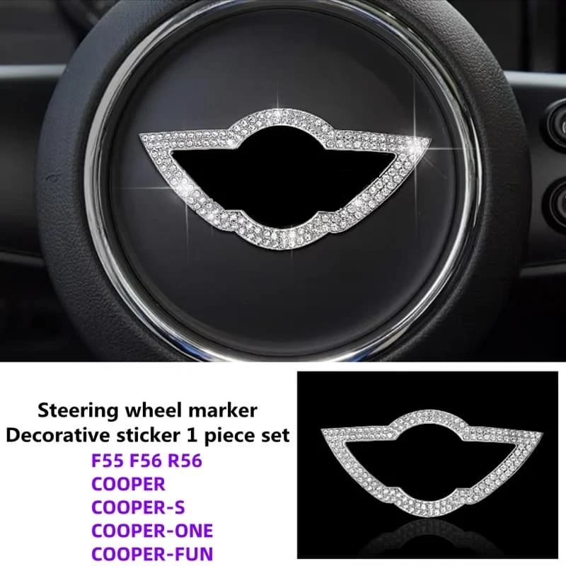 Diamond Decoration For BMW MINI F54 CLUBMAN F55 F56 F60 COUNTRYMAN Series Car Interior Steering Wheel Air Outlet