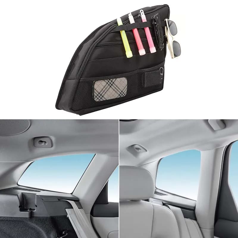 1Pcs Oxford cloth black For Volvo XC60 2018-2026 car trunk side window bag tool storage bag interior modification accessories